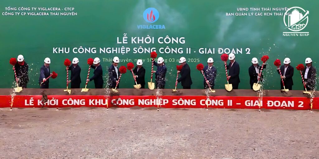 Nguyên Giáp tham dự khởi công Khu công nghiệp Sông Công II (giai đoạn 2) Thái Nguyên