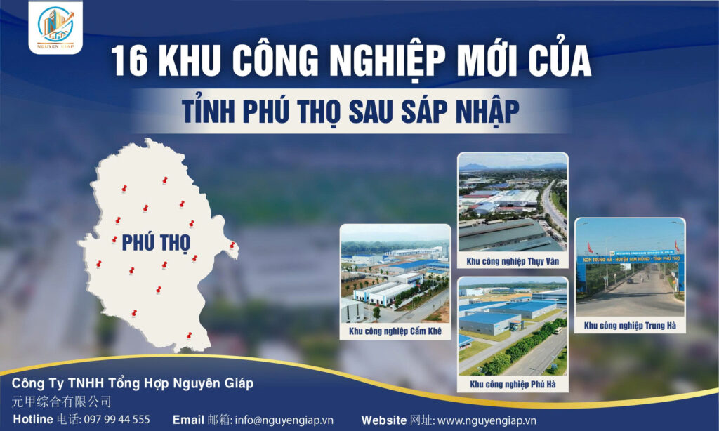 16 khu công nghiệp mới của tỉnh Phú Thọ sau sáp nhập